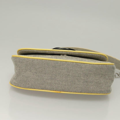 Chanel Camellia, Grey, Canvas, clutch