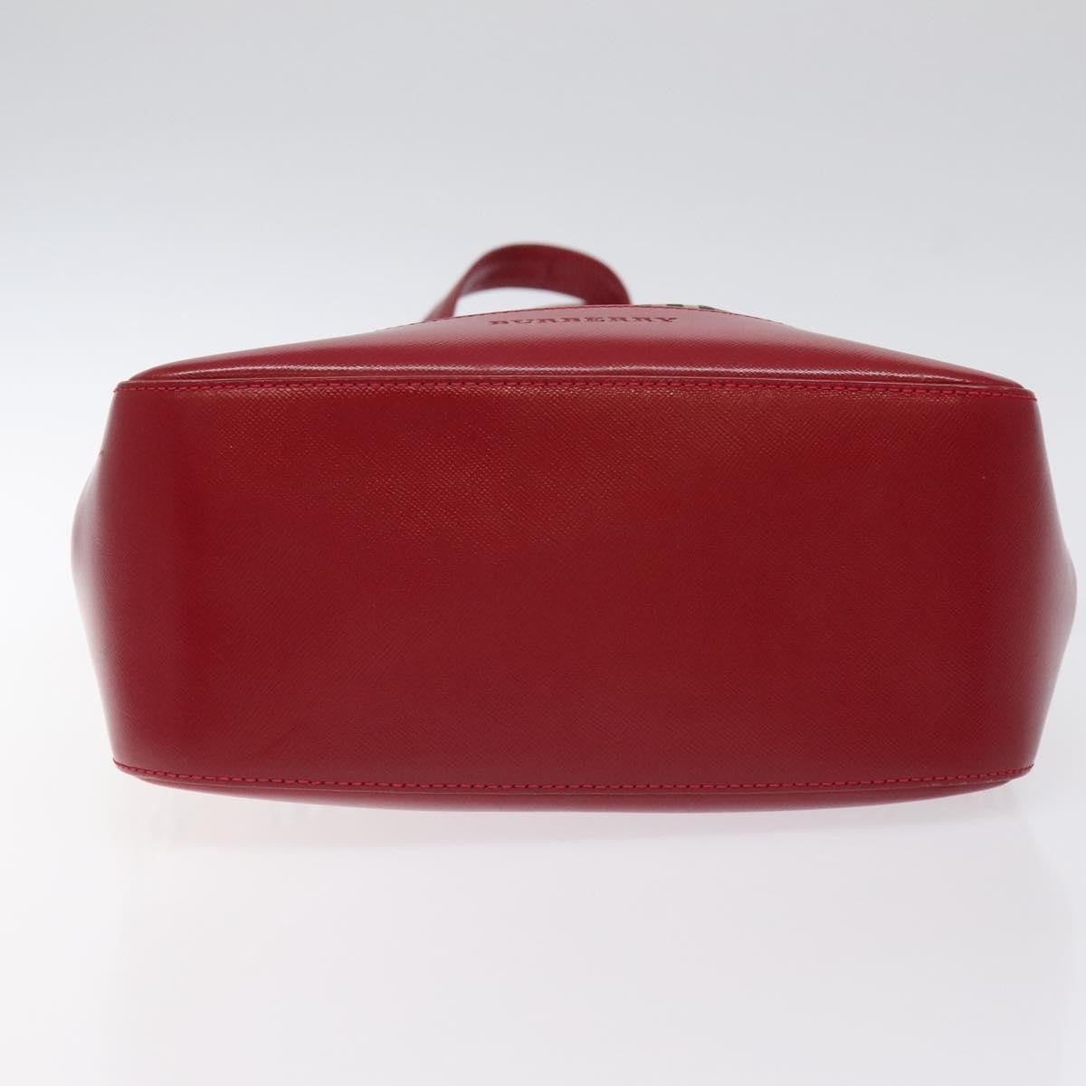 Burberry Nova Check Tote Canvas and Leather, Red, Canvas, Tote Bag
