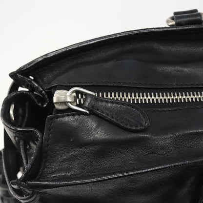 Prada Vitello Daino Convertible Tote Vitello Daino, Black, Leather, Handbag