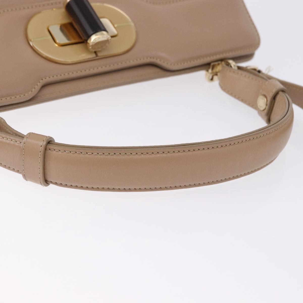Bvlgari Isabella Rossellini Leather, Beige, Leather, Handbag