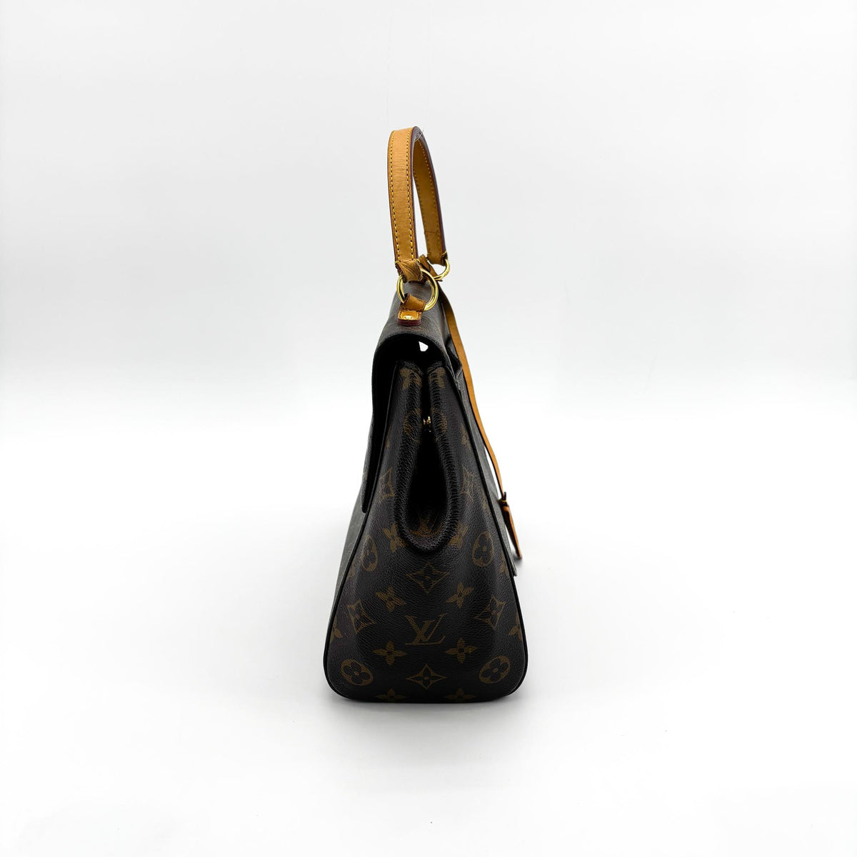 Louis Vuitton Cluny Top Handle Monogram Canvas, Brown, Canvas, Handbag