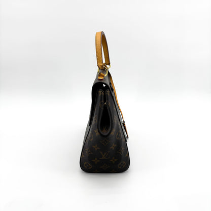 Louis Vuitton Cluny Top Handle Monogram Canvas, Brown, Canvas, Handbag