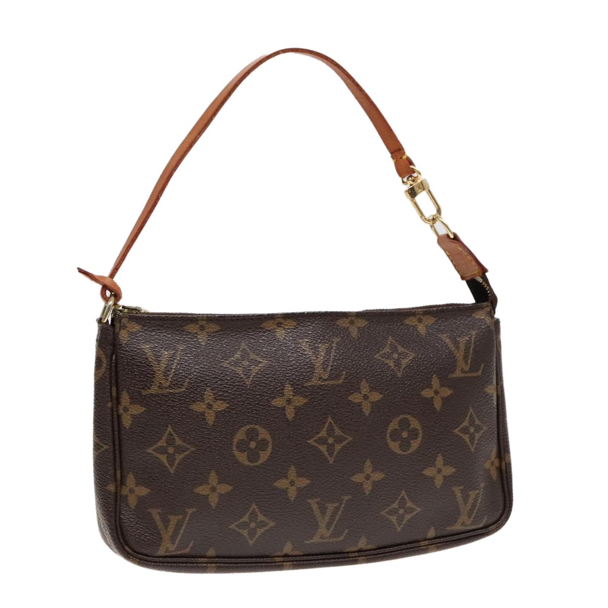 Louis Vuitton Pochette Accessoire, Brown, Canvas, clutch