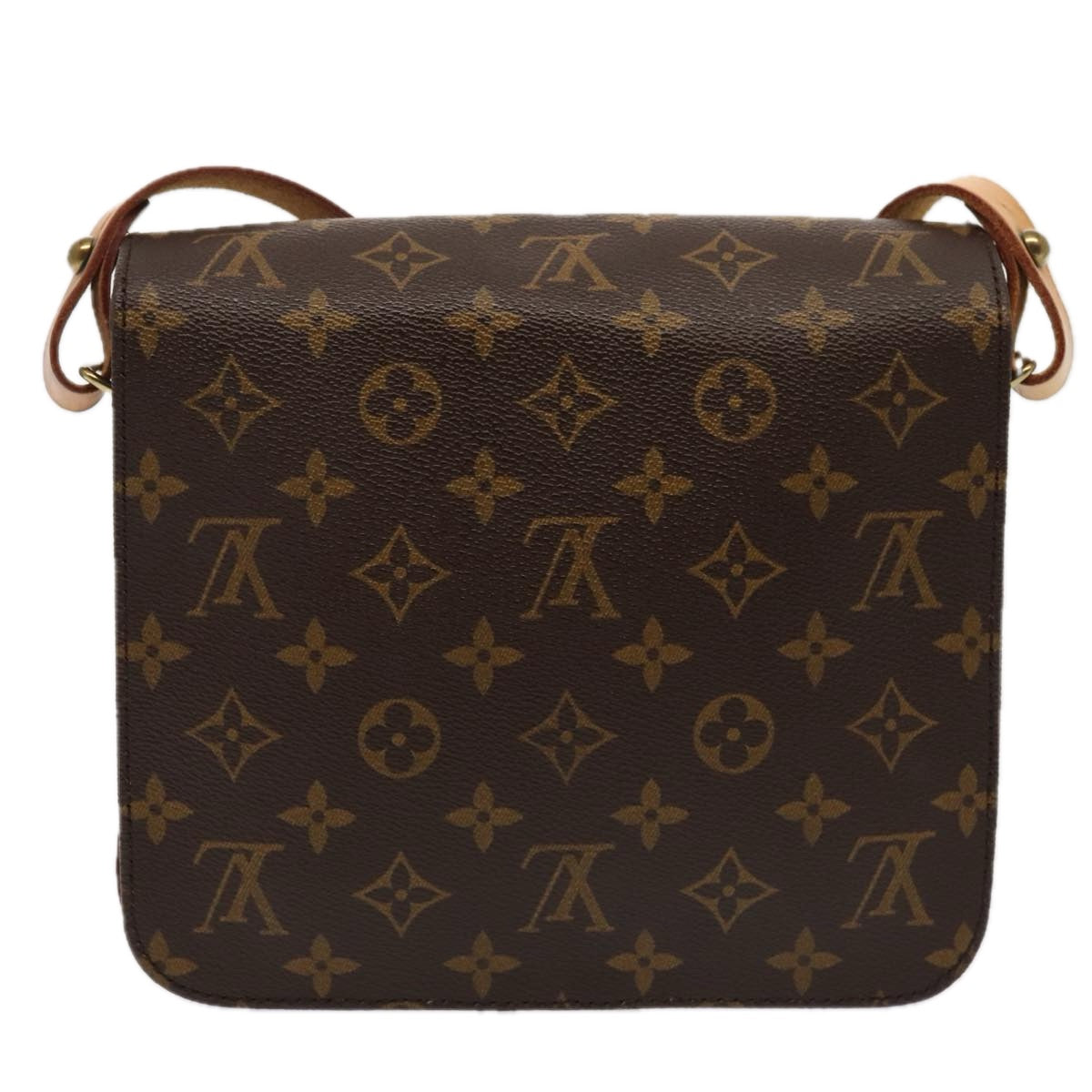 Louis Vuitton Cartouchière, Brown, Canvas, shoulder