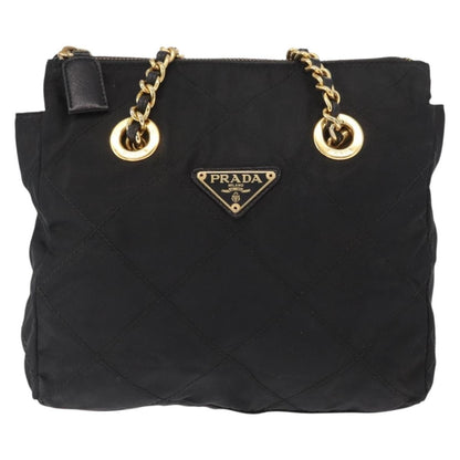 Prada Re-Edition 1995 Chain Tote Quilted Re-Nylon, Black, Nylon, Shoulder Bag
