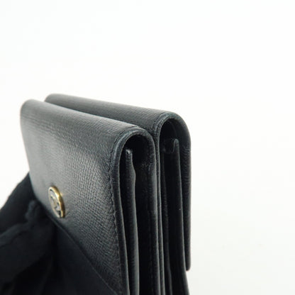 Chanel CC Button Coin Purse Leather, Black, Calfskin, Card Holder