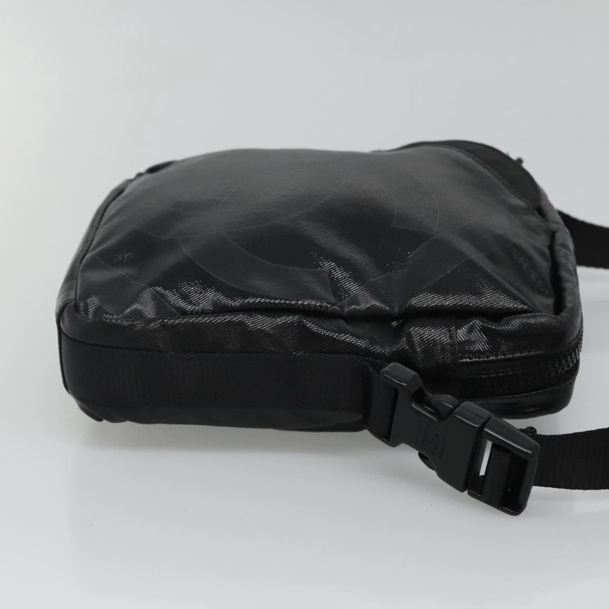 Chanel Sport Line Messenger Coated Canvas, Black, Canvas, Shoulder Bag