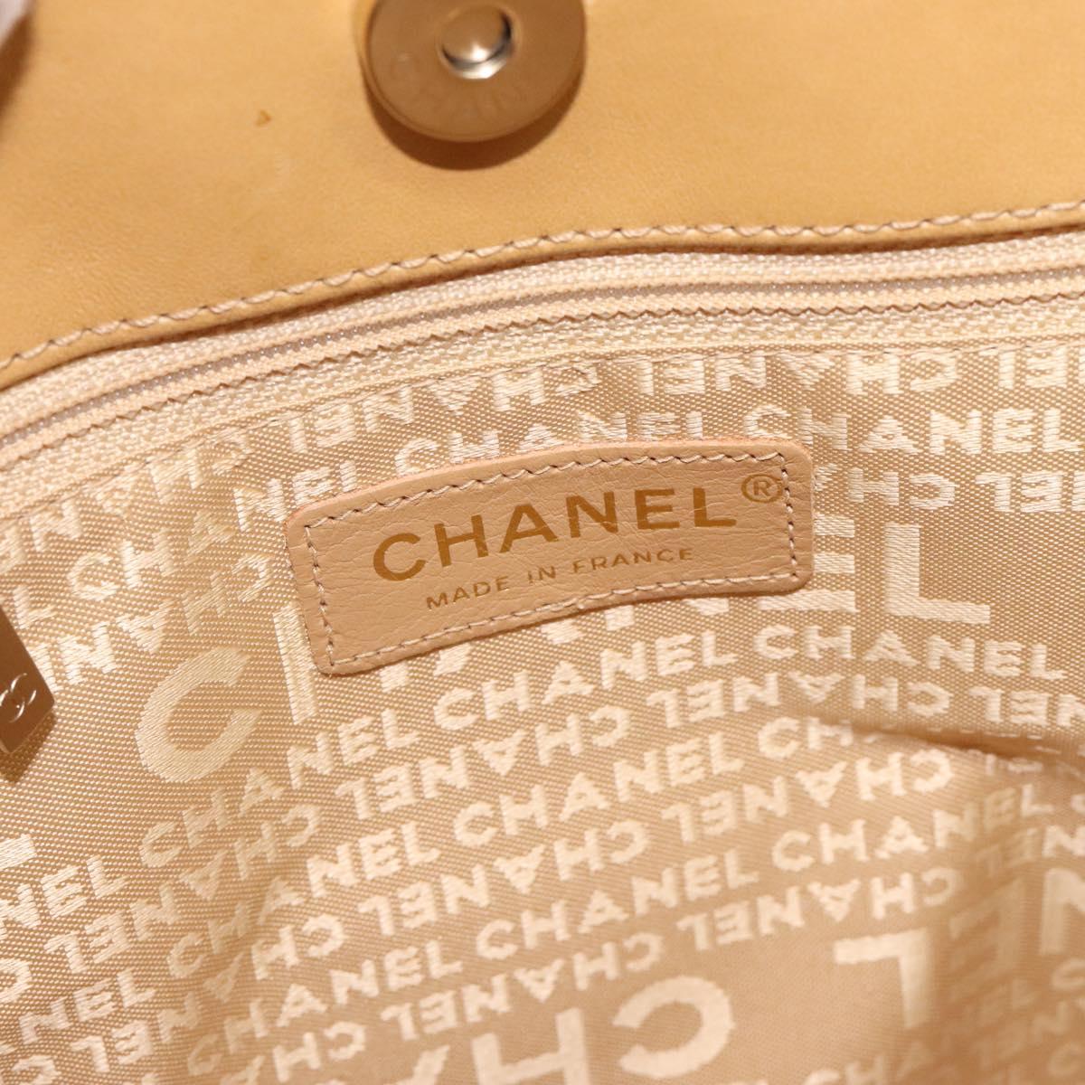 Chanel Chocolate bar, Beige, Leather, handbag