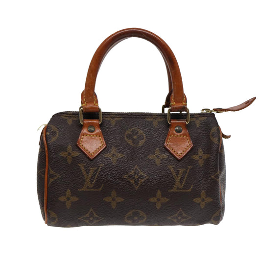 Louis Vuitton Mini speedy, Brown, Canvas, handbag