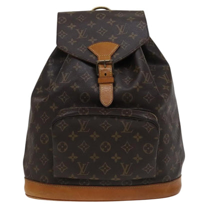Louis Vuitton Montsouris, Brown, Canvas, backpack