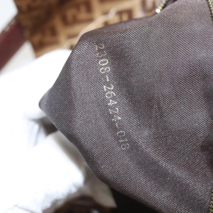 Fendi Baguette, Brown, Canvas, shoulder