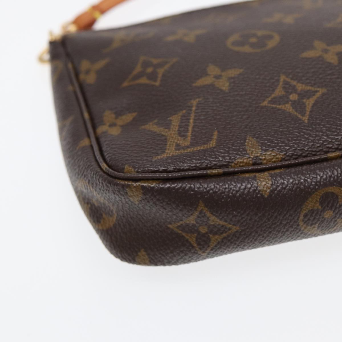 Louis Vuitton Pochette Accessoire, Brown, Canvas, clutch