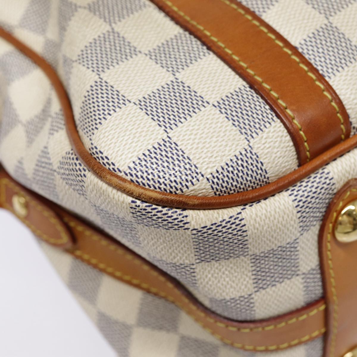 Louis Vuitton Stresa, White, Canvas, shoulder