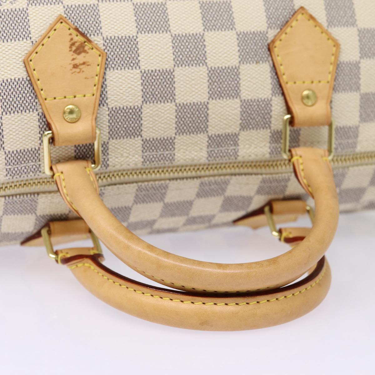 Louis Vuitton Speedy 30, White, Canvas, handbag