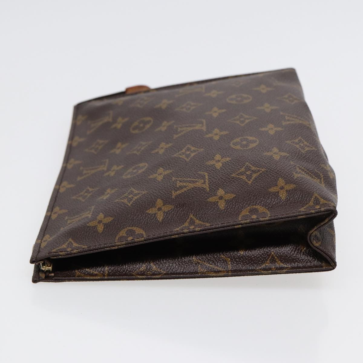 Louis Vuitton Poche Toilette, Brown, Canvas, clutch