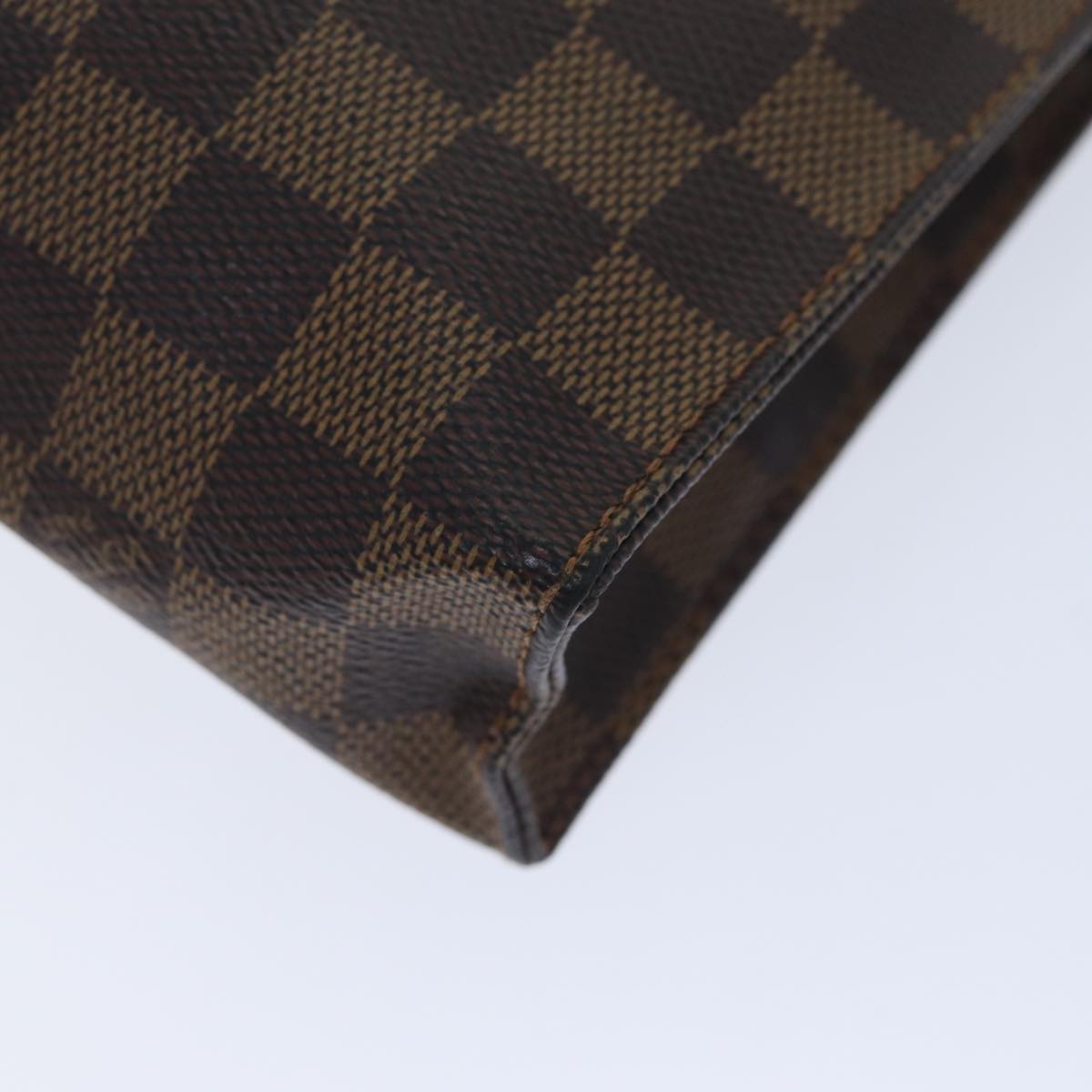 Louis Vuitton Poche Toilette, Brown, Canvas, clutch