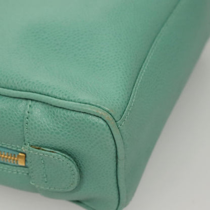 Chanel Coco Mark, Green, Leather, clutch