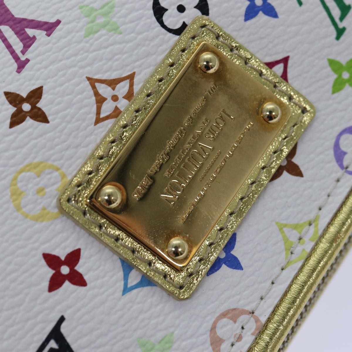 Louis Vuitton Kate Clutch, White, Canvas, clutch