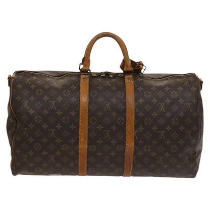 Louis Vuitton Keepall Bandouliere 55, Brown, Canvas, travel