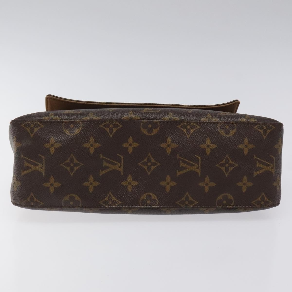 Louis Vuitton Mini looping, Brown, Canvas, shoulder
