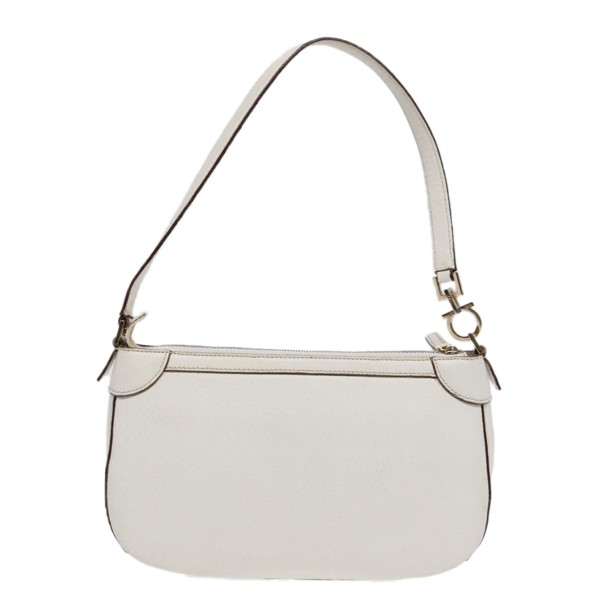 Salvatore Ferragamo, White, Leather, shoulder