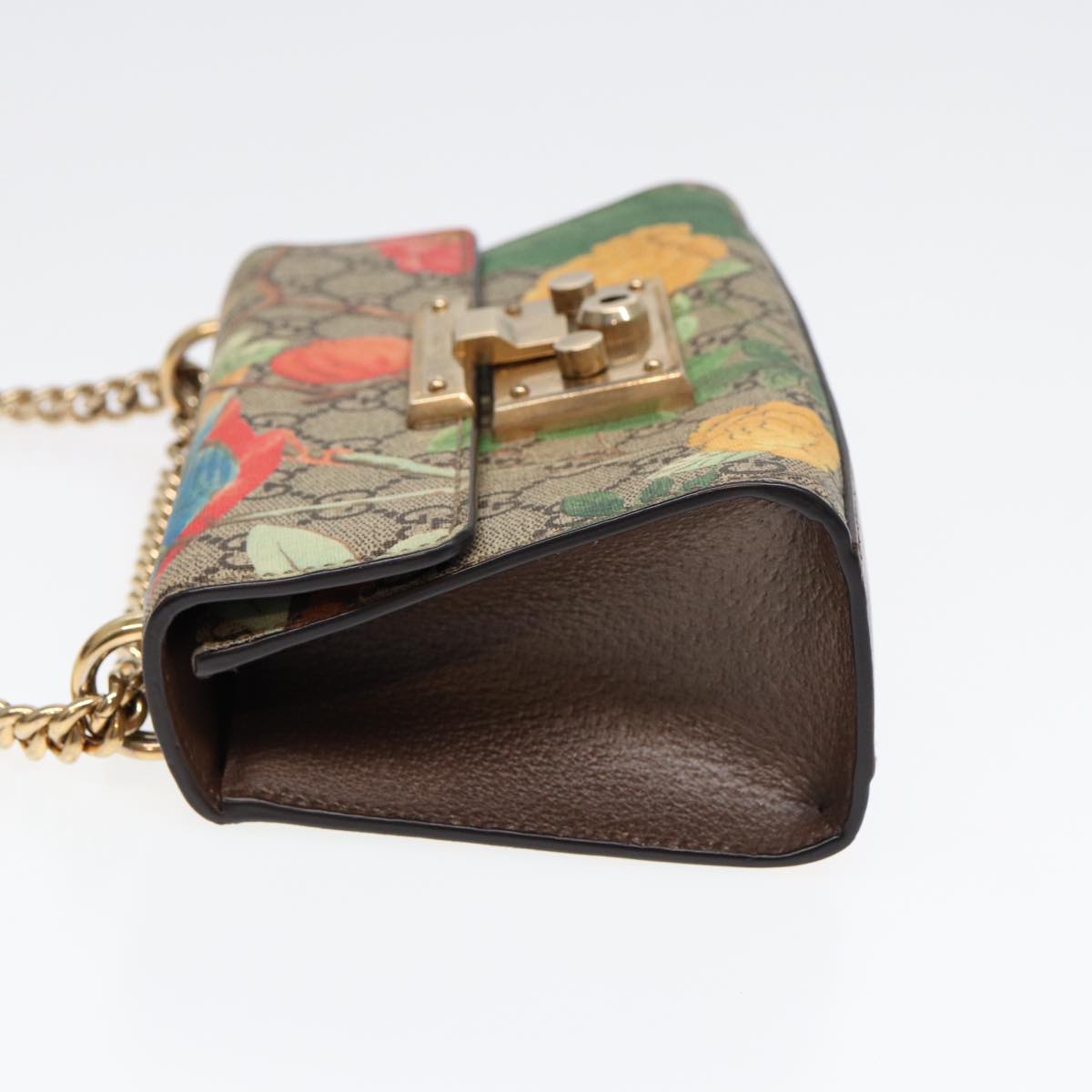 Gucci Padlock, Beige, Canvas, shoulder