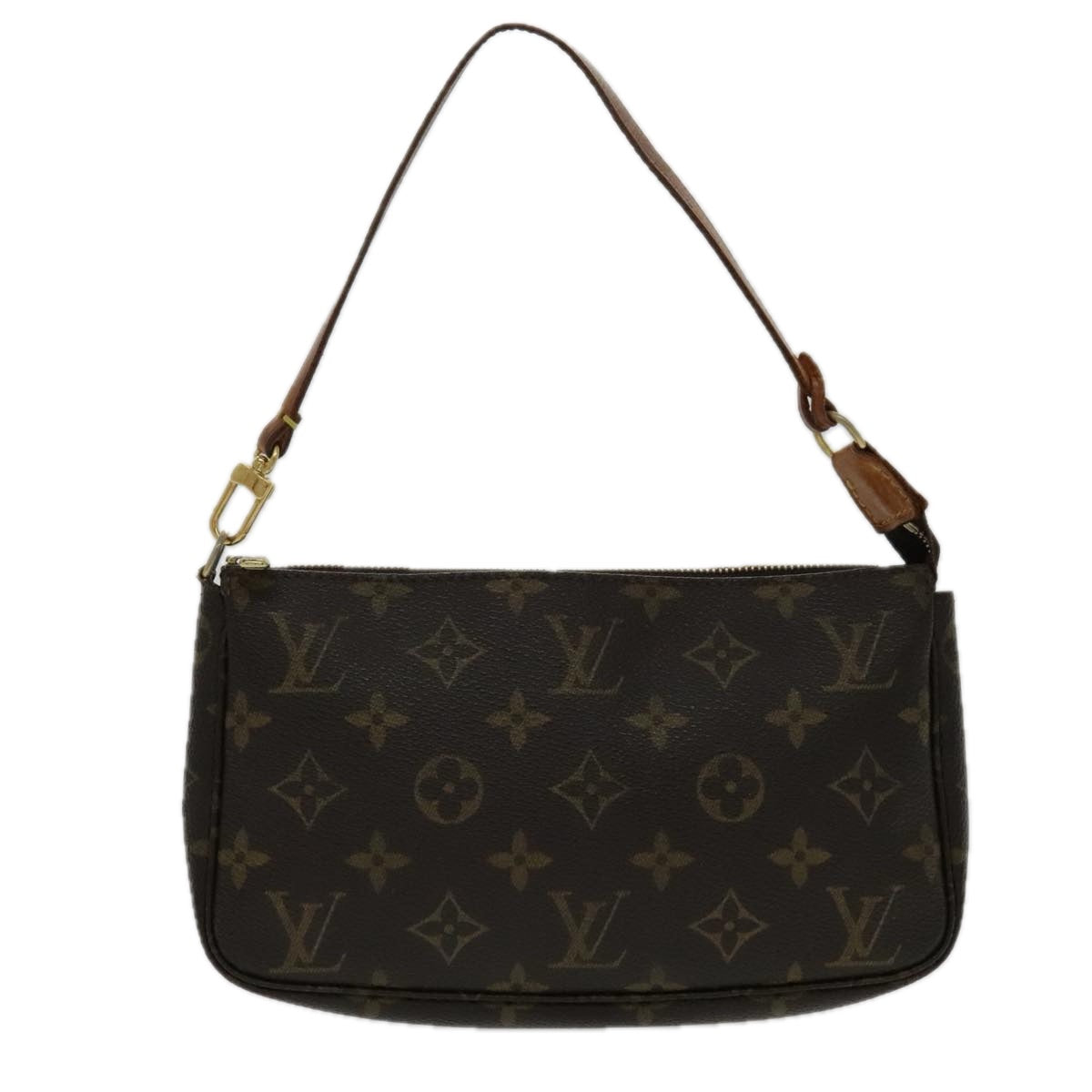 Louis Vuitton Pochette Accessoire, Brown, Canvas, clutch