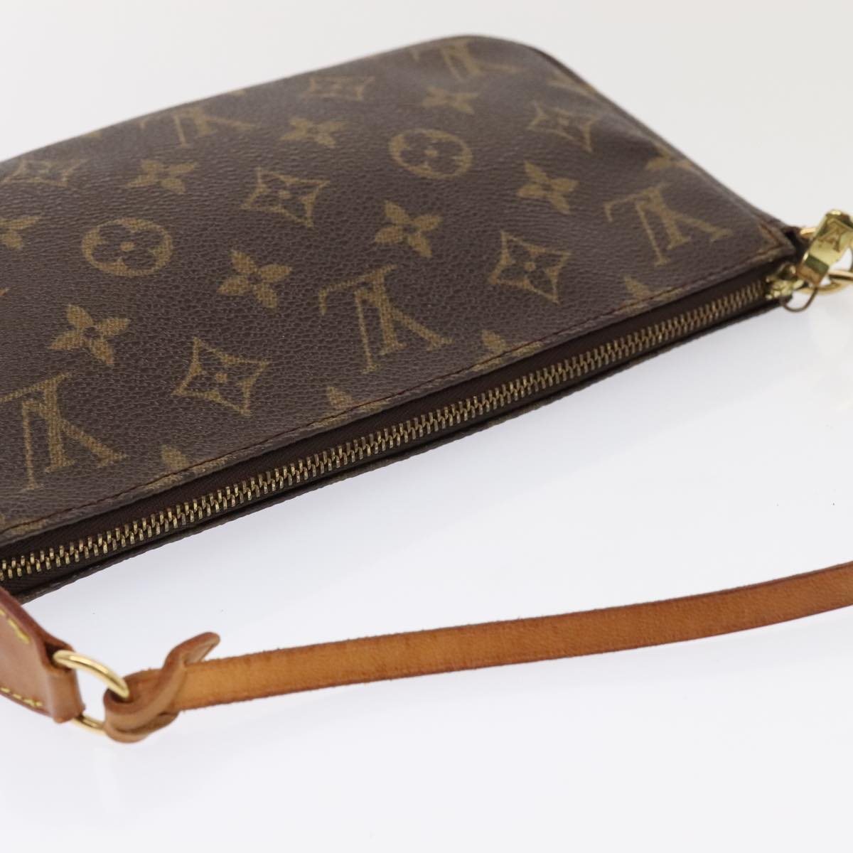 Louis Vuitton Pochette Accessoire, Brown, Canvas, clutch