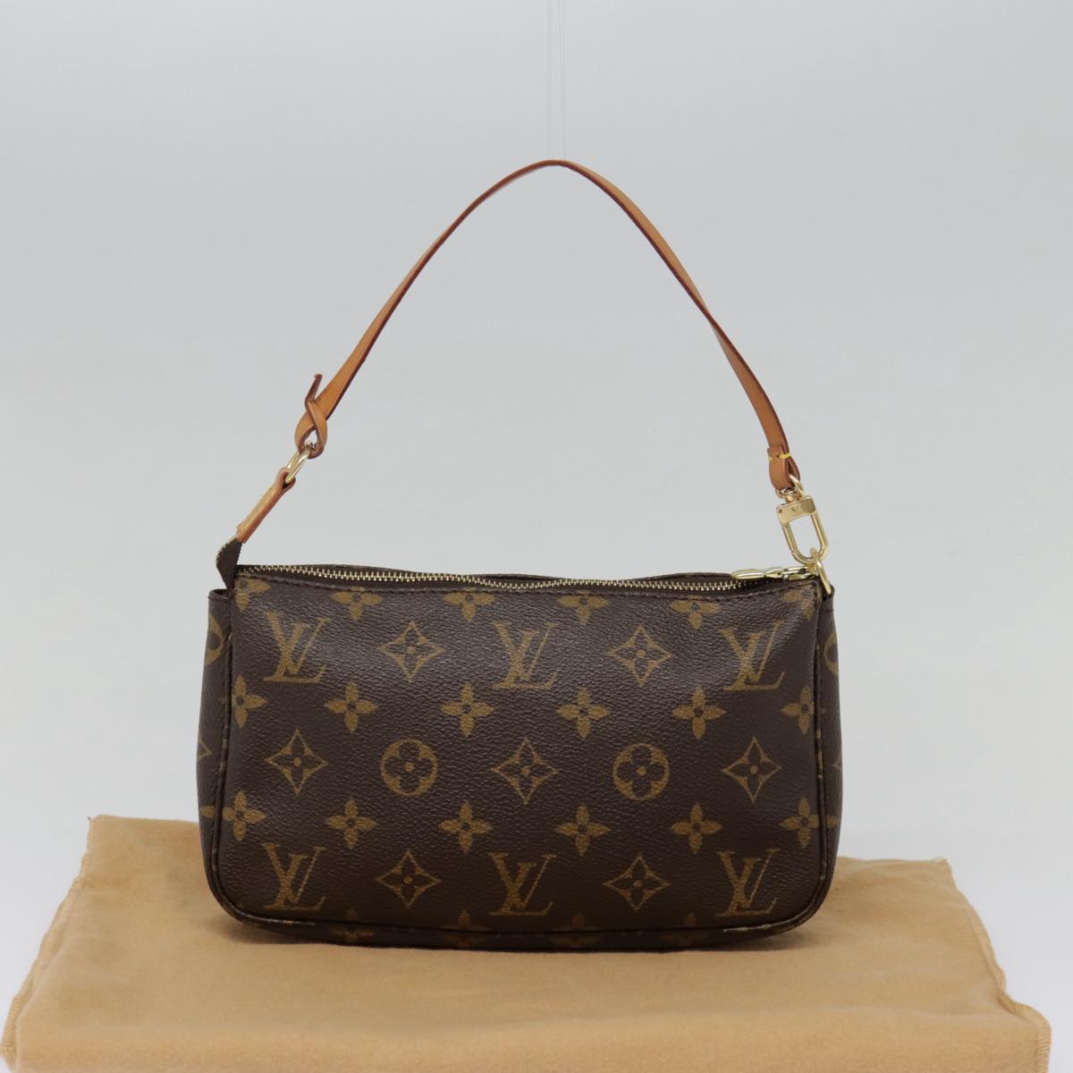 Louis Vuitton Pochette Accessoire, Brown, Canvas, clutch