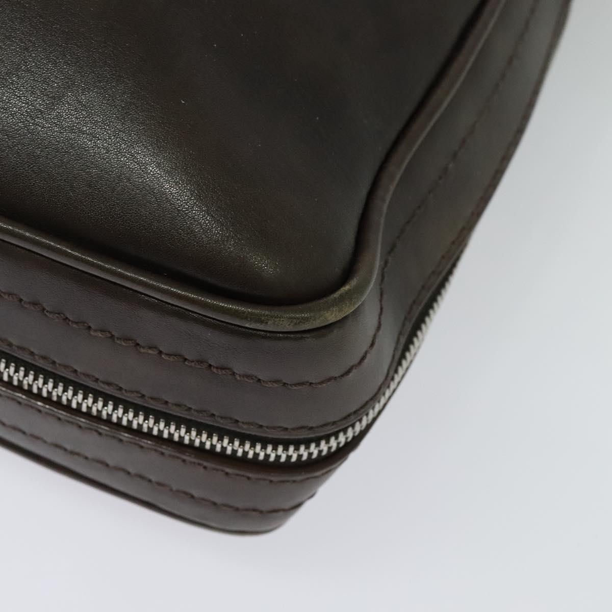 Louis Vuitton Bequia, Brown, Leather, handbag