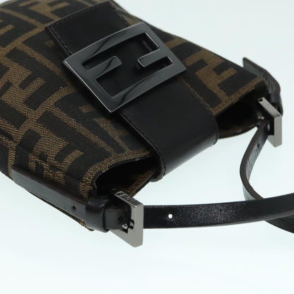 Fendi Mamma Baguette, Brown, Canvas, shoulder