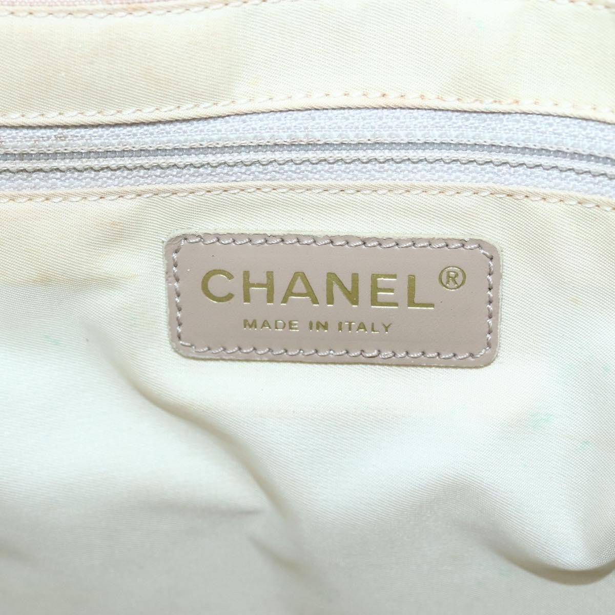Chanel Travel Line Tote Nylon, Beige, Nylon, Travel bag