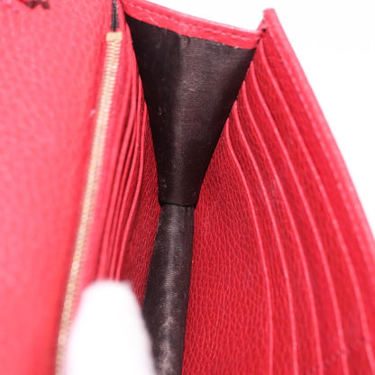 Gucci Interlocking Wallet on Chain Leather, Red, Leather, Shoulder Bag