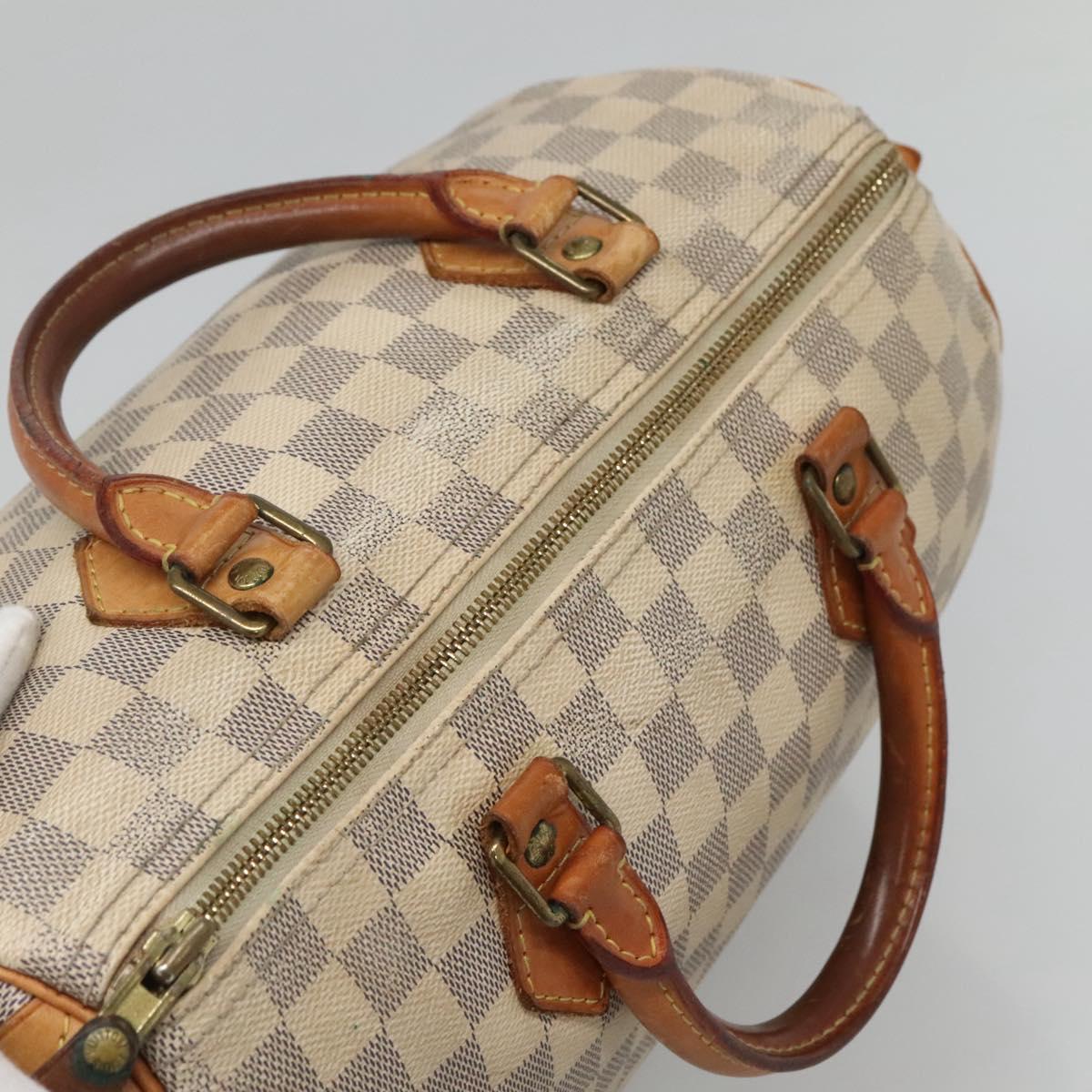 Louis Vuitton Speedy 30, White, Canvas, handbag
