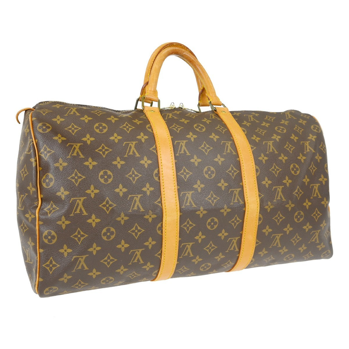 Louis Vuitton Keepall Monogram, Brown, Canvas, Travel Bag