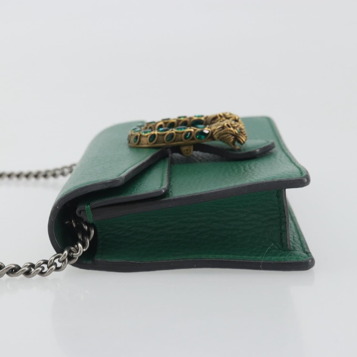 Gucci Dionysus Leather, Green, Leather, Shoulder Bag