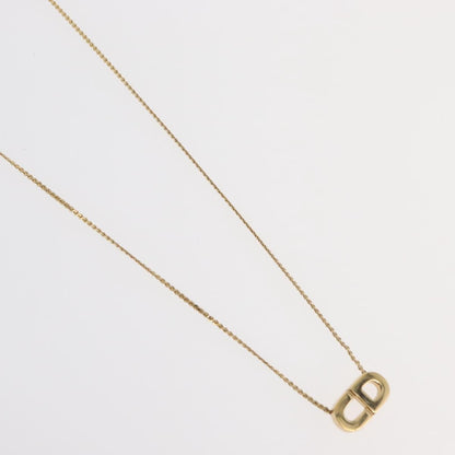 Christian Dior Logo Pendant Metal, Gold, Metal, Necklace