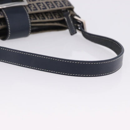 Fendi Baguette Zucca Canvas, Navy, Canvas, Handbag