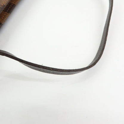 Louis Vuitton Trousse Make Up Damier, Brown, Canvas, Clutch