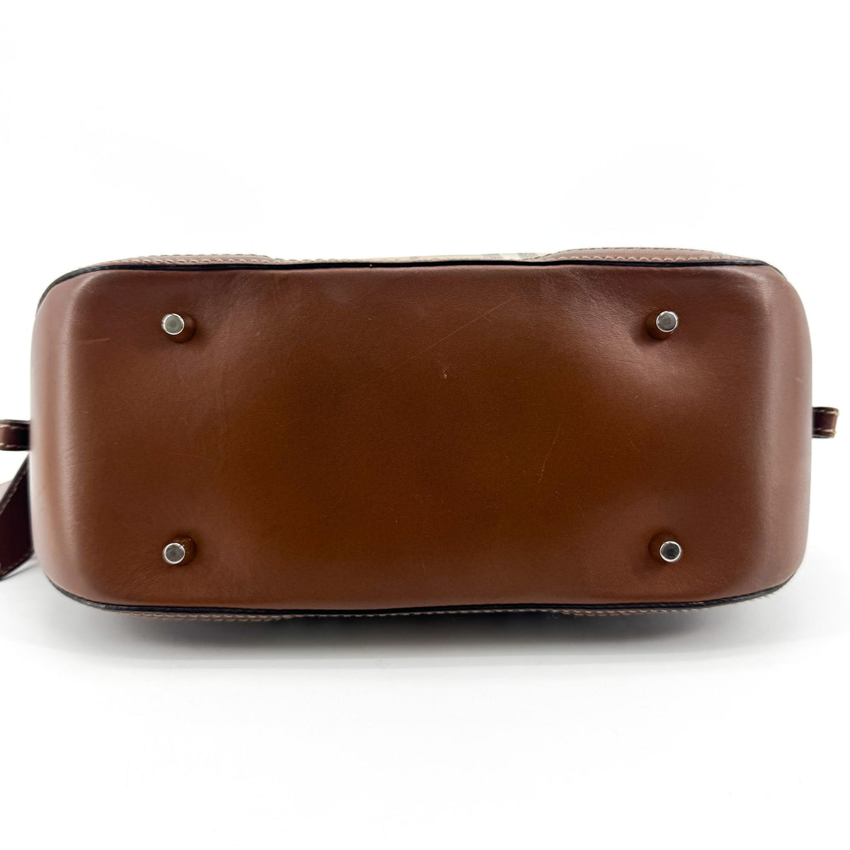 Burberry Orchard Haymarket Coated Canvas, Brown, Canvas, Handbag