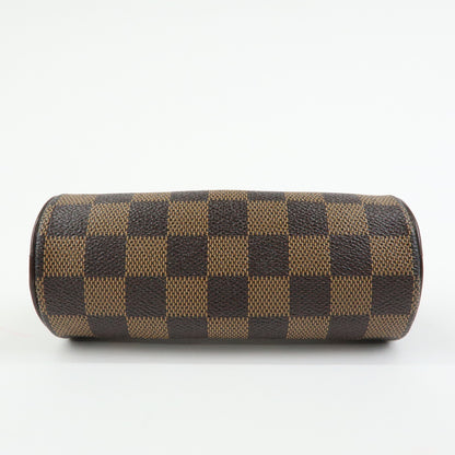 Louis Vuitton Papillon Pochette Damier, Brown, Canvas, Clutch