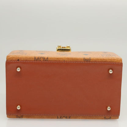 MCM Visetos, Brown, Canvas, handbag