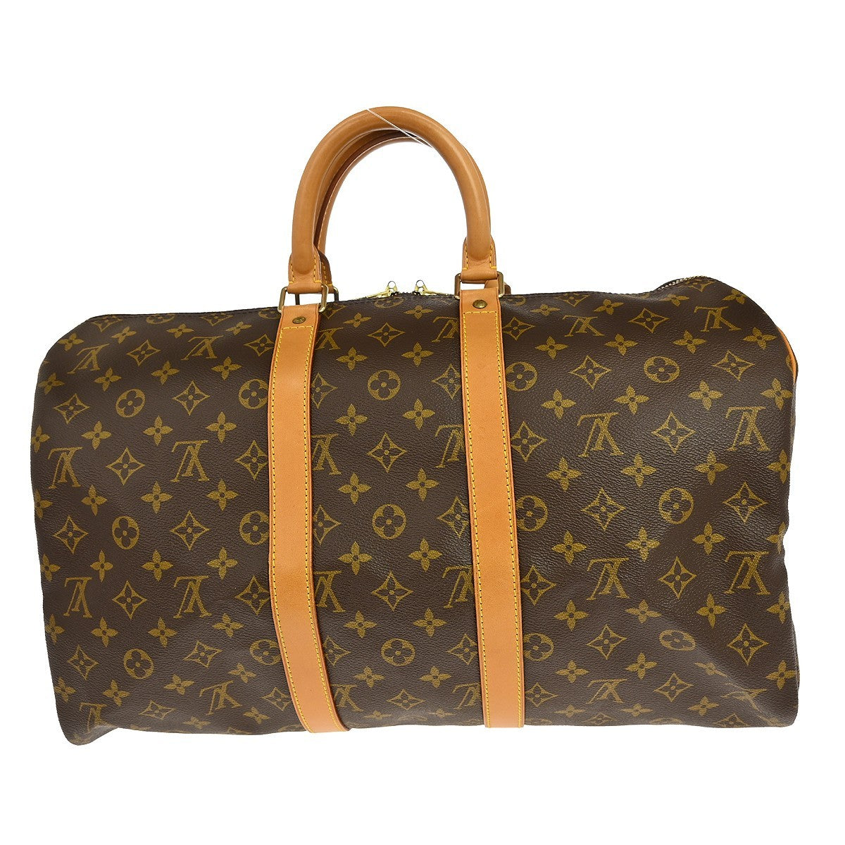 Louis Vuitton Keepall Monogram, Brown, Canvas, Travel Bag