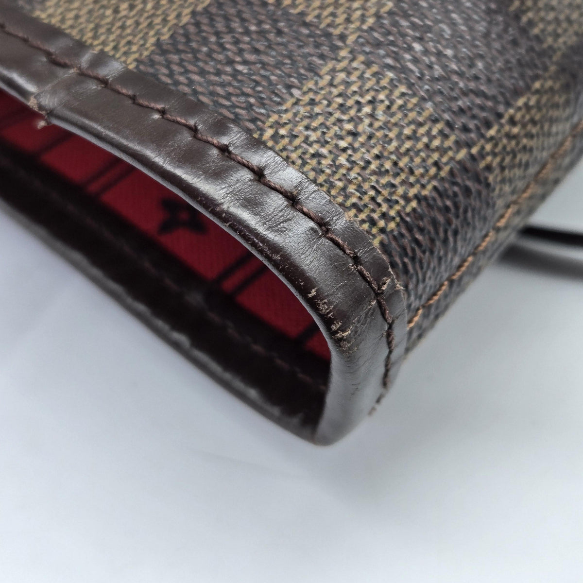 Louis Vuitton Neverfull Damier Ebene, Brown, Canvas, Tote Bag