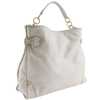 Miu Miu Madras Shoulder Leather, Beige, Leather, Crossbody Bag