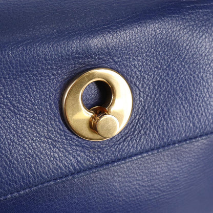 Yves Saint Laurent Muse Two, Blue, Leather, shoulder