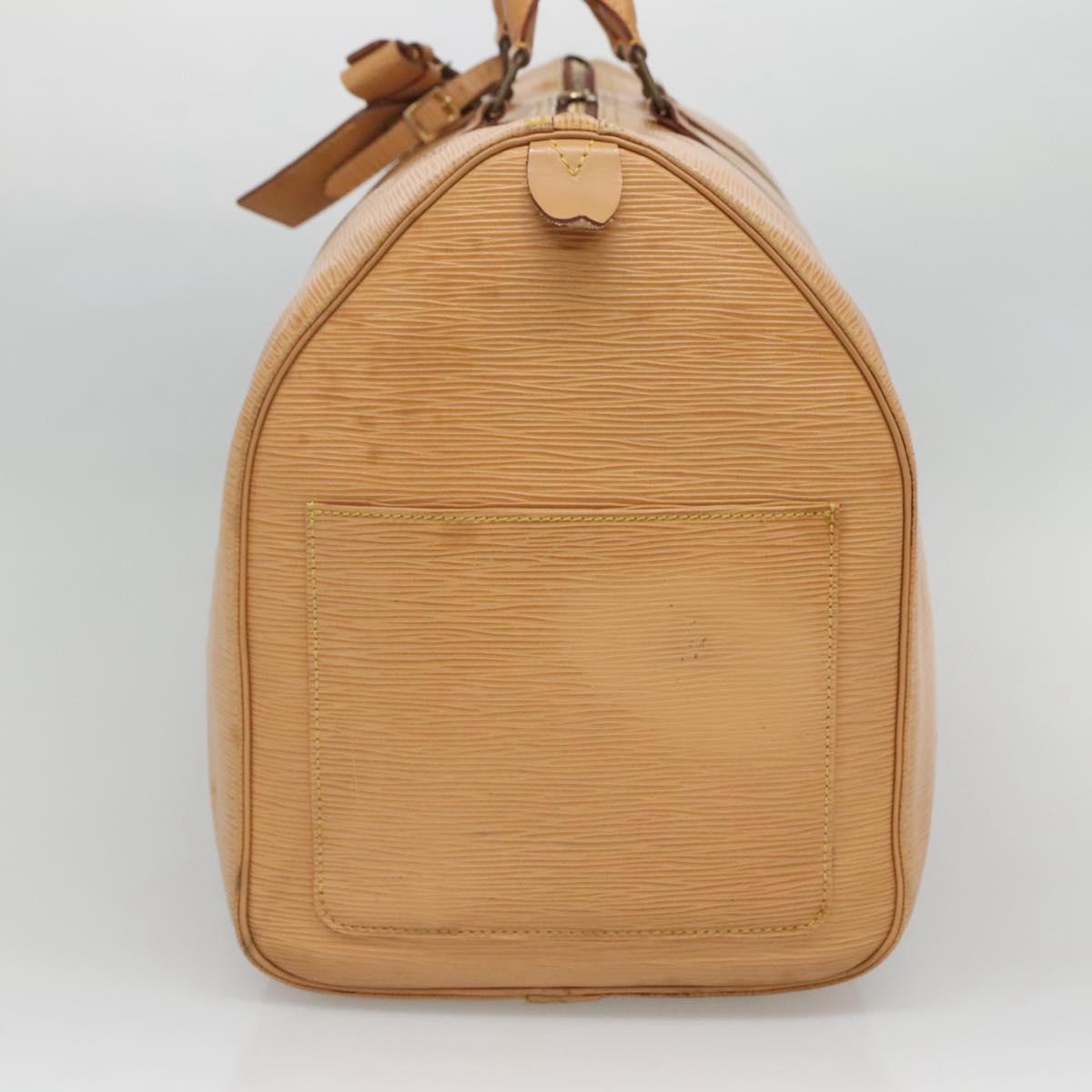 Louis Vuitton Keepall 50, Beige, Leather, travel