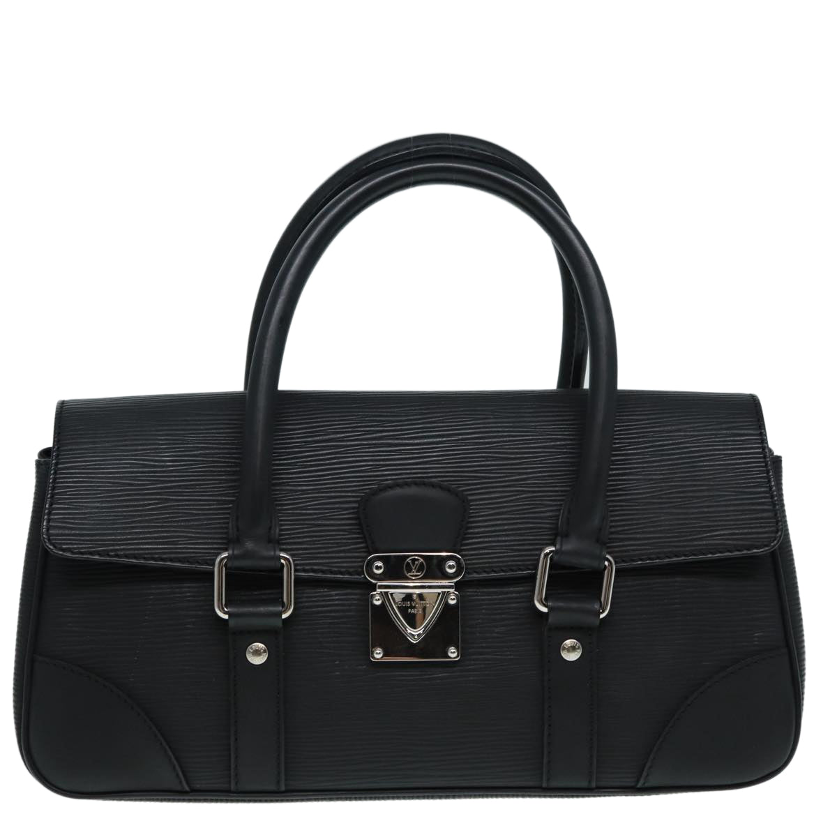 Louis Vuitton Segur, Black, Leather, handbag