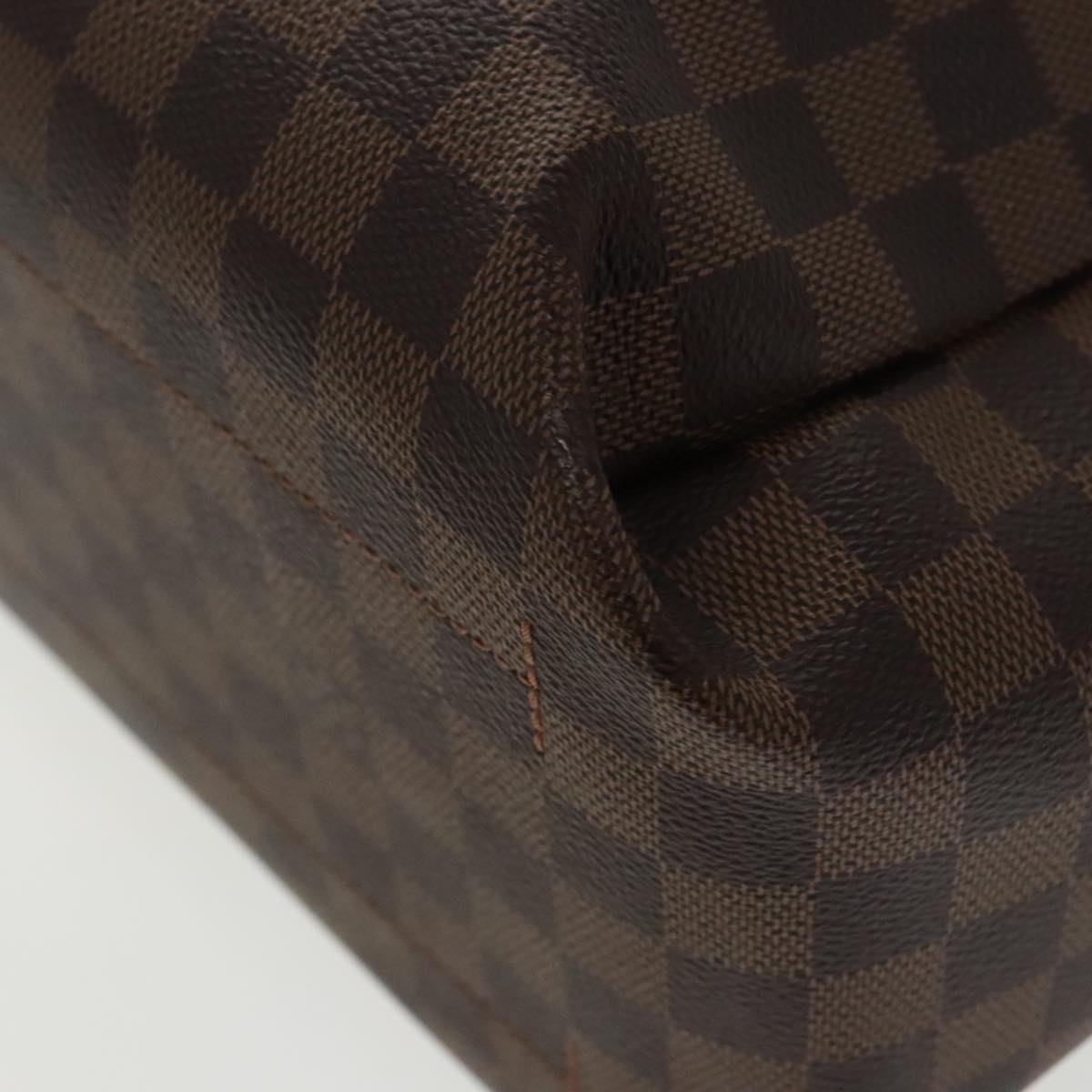 Louis Vuitton BELMONT, Brown, Canvas, tote