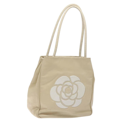 Chanel Camellia, Beige, Leather, tote
